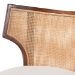 bali & pari Franco Counter Stool - Sculpted Seating with Woven Rattan Backrest and Upholstered Seat for Kitchen or Lounge - BSOFranco-Light Brown-Rattan/Wood-CS
