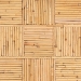 bali & pari Canika Natural Rattan Coffee Table - Handwoven Wicker Accent Table with Checkered Tabletop and Waterfall Base for Living Room or Sunroom - BSOCheckered-Natural-Rattan-CT