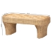 bali & pari Canika Natural Rattan Coffee Table - Handwoven Wicker Accent Table with Checkered Tabletop and Waterfall Base for Living Room or Sunroom - BSOCheckered-Natural-Rattan-CT