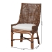 bali & pari Bella Rattan Dining Chair with Cushion - Handwoven Wicker Accent Side Chair with High Backrest, Coastal Boho Seating for Kitchen or Dining Area, Coffee Bean - BSOBella-Coffee Antique/Rattan-DC