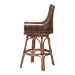 bali & pari Bella Swivel Rattan Bar Stool with Cushion - Handwoven Wicker Bar Chair with Backrest and Footrest, Coffee Bean - BSOBella-Coffee Antique/Rattan-BS