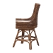 bali & pari Bella Swivel Rattan Counter Stool with Cushion - Handwoven Wicker Kitchen Island Seating with Backrest and Footrest, Coffee Bean - BSOBella-Coffee Antique/Rattan-CS