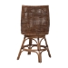 bali & pari Bella Swivel Rattan Counter Stool with Cushion - Handwoven Wicker Kitchen Island Seating with Backrest and Footrest, Coffee Bean - BSOBella-Coffee Antique/Rattan-CS
