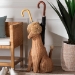 bali & pari Persis Natural Rattan Poodle Umbrella Holder - Handwoven Wicker Storage Solution - BSOWS245-Honey Ada-Rattan-Umbrella Holder