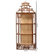 bali & pari Tamiko Marbled Tortoise Rattan 3-Tier Accent Shelf - Pagoda Freestanding Etagere Shelving for Living Room, Bedroom, or Entryway - BSOTemple-Tortoise-Rattan-Shelf