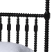 Baxton Studio Callison Spindle Canopy Bed - Turned Farmhouse Bed Frame with Spoked Headboard and Sculpted Legs, Black, King - BSOMG0259-2-Black-King-Canopy Bed