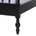 Baxton Studio Callison Spindle Canopy Bed - Turned Farmhouse Bed Frame with Spoked Headboard and Sculpted Legs, Black, King - BSOMG0259-2-Black-King-Canopy Bed
