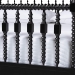 Baxton Studio Callison Spindle Canopy Bed - Turned Farmhouse Bed Frame with Spoked Headboard and Sculpted Legs, Black, King - BSOMG0259-2-Black-King-Canopy Bed