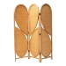 bali & pari Kiyoko Natural Rattan Room Divider - Handwoven Wicker Tri-Fold Decorative Privacy Screen with Woven Leaf Motif - BSOKiyoko-Light Honey Rattan-Dividers