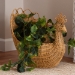 bali & pari Florabel Natural Rattan Peacock Basket - Handwoven Wicker Storage Solution - BSOFlocks-Light Honey Rattan-Basket