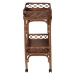 bali & pari Fumiyo Natural Rattan Kitchen Cart - Handwoven Wicker Two-Tier Serving Cart with Raised Openwork Borders and Wheels - BSOWS247-Medium Brown Rattan-Cart