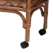 bali & pari Fumiyo Natural Rattan Kitchen Cart - Handwoven Wicker Two-Tier Serving Cart with Raised Openwork Borders and Wheels - BSOWS247-Medium Brown Rattan-Cart