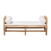 bali & pari Vivan Natural Rattan Bench - Handwoven Wicker Accent Seating with Cushion and Pillows, Backless - BSOVivan-SVN27284-Natural Rattan-Bench