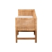 bali & pari Vivan Natural Rattan Bench - Handwoven Wicker Accent Seating with Cushion and Backrest - BSOVivan-SVN27285-Natural Rattan-Backrest Bench