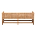 bali & pari Vivan Natural Rattan Bench - Handwoven Wicker Accent Seating with Cushion and Backrest - BSOVivan-SVN27285-Natural Rattan-Backrest Bench