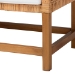 bali & pari Vivan Natural Rattan Bench - Handwoven Wicker Accent Seating with Cushion and Backrest - BSOVivan-SVN27285-Natural Rattan-Backrest Bench