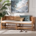 bali & pari Vivan Natural Rattan Bench - Handwoven Wicker Accent Seating with Cushion and Backrest - BSOVivan-SVN27285-Natural Rattan-Backrest Bench