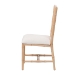 bali & pari Sandy Dining Chair - Crafted Wood and Natural Rattan Side Chair with Bamboo Motif and Upholstered Seat - BSOSandy-Natural Wooden-DC