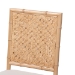 bali & pari Sandy Dining Chair - Crafted Wood and Natural Rattan Side Chair with Bamboo Motif and Upholstered Seat - BSOSandy-Natural Wooden-DC