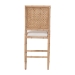 bali & pari Sandy Counter Stool - Crafted Wood and Natural Rattan Lounge Seating with Bamboo Motif and Upholstered Seat - BSOSandy-Natural Wooden-CS