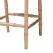 bali & pari Sandy Counter Stool - Crafted Wood and Natural Rattan Lounge Seating with Bamboo Motif and Upholstered Seat - BSOSandy-Natural Wooden-CS