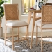 bali & pari Sandy Counter Stool - Crafted Wood and Natural Rattan Lounge Seating with Bamboo Motif and Upholstered Seat - BSOSandy-Natural Wooden-CS