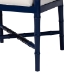 bali & pari Sergio Wood 2-Piece Dining Chair Set - Chippendale Side Chair with Bamboo Motif and Upholstered Seat Cushion, Navy Blue - BSOSergio-Navy Wooden-Arm-DC