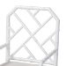bali & pari Sergio Wood 2-Piece Dining Chair Set - Chippendale Side Chair with Bamboo Motif and Upholstered Seat Cushion, White - BSOSergio-White Wooden-Arm-DC