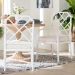 bali & pari Sergio Wood 2-Piece Dining Chair Set - Chippendale Side Chair with Bamboo Motif and Upholstered Seat Cushion, White - BSOSergio-White Wooden-Arm-DC