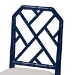 bali & pari Sergio Wood Counter Stool - Chippendale Kitchen Island Seating with Bamboo Motif and Upholstered Seat Cushion, Navy Blue - BSOSergio-Navy Wooden-CS