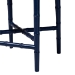 bali & pari Sergio Wood Counter Stool - Chippendale Kitchen Island Seating with Bamboo Motif and Upholstered Seat Cushion, Navy Blue - BSOSergio-Navy Wooden-CS