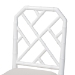 bali & pari Sergio Wood Counter Stool - Chippendale Kitchen Island Seating with Bamboo Motif and Upholstered Seat Cushion, White - BSOSergio-White Wooden-CS