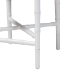 bali & pari Sergio Wood Counter Stool - Chippendale Kitchen Island Seating with Bamboo Motif and Upholstered Seat Cushion, White - BSOSergio-White Wooden-CS