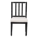 bali & pari Deya Bobbin Dining Chair - Wood Side Chair with Upholstered Seat and Spindle Backrest, Black - BSODeya-Black Wooden-DC