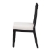 bali & pari Deya Bobbin Dining Chair - Wood Side Chair with Upholstered Seat and Spindle Backrest, Black - BSODeya-Black Wooden-DC