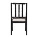 bali & pari Deya Bobbin Dining Chair - Wood Side Chair with Upholstered Seat and Spindle Backrest, Black - BSODeya-Black Wooden-DC