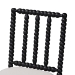 bali & pari Deya Bobbin Dining Chair - Wood Side Chair with Upholstered Seat and Spindle Backrest, Black - BSODeya-Black Wooden-DC