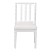 bali & pari Deya Bobbin Dining Chair - Wood Side Chair with Upholstered Seat and Spindle Backrest, White - BSODeya-White Wooden-DC