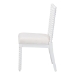 bali & pari Deya Bobbin Dining Chair - Wood Side Chair with Upholstered Seat and Spindle Backrest, White - BSODeya-White Wooden-DC