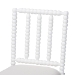 bali & pari Deya Bobbin Dining Chair - Wood Side Chair with Upholstered Seat and Spindle Backrest, White - BSODeya-White Wooden-DC