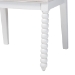 bali & pari Deya Bobbin Dining Chair - Wood Side Chair with Upholstered Seat and Spindle Backrest, White - BSODeya-White Wooden-DC