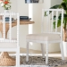 bali & pari Deya Bobbin Dining Chair - Wood Side Chair with Upholstered Seat and Spindle Backrest, White - BSODeya-White Wooden-DC