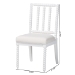bali & pari Deya Bobbin Dining Chair - Wood Side Chair with Upholstered Seat and Spindle Backrest, White - BSODeya-White Wooden-DC