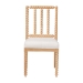 bali & pari Deya Bobbin Dining Chair - Wood Side Chair with Upholstered Seat and Spindle Backrest, Natural Brown - BSODeya-Natural Wooden-DC