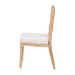 bali & pari Deya Bobbin Dining Chair - Wood Side Chair with Upholstered Seat and Spindle Backrest, Natural Brown - BSODeya-Natural Wooden-DC