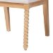 bali & pari Deya Bobbin Dining Chair - Wood Side Chair with Upholstered Seat and Spindle Backrest, Natural Brown - BSODeya-Natural Wooden-DC