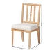 bali & pari Deya Bobbin Dining Chair - Wood Side Chair with Upholstered Seat and Spindle Backrest, Natural Brown - BSODeya-Natural Wooden-DC