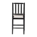 bali & pari Deya Bobbin Counter Stool - Sculptural Wood Kitchen Seating with Upholstered Seat and Spindle Back, Black - BSODeya-Black Wooden-CS