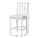 bali & pari Deya Bobbin Counter Stool - Sculptural Wood Kitchen Seating with Upholstered Seat and Spindle Back, White - BSODeya-White Wooden-CS
