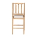 bali & pari Deya Bobbin Counter Stool - Sculptural Wood Kitchen Seating with Upholstered Seat and Spindle Back, Natural Brown - BSODeya-Natural Wooden-CS